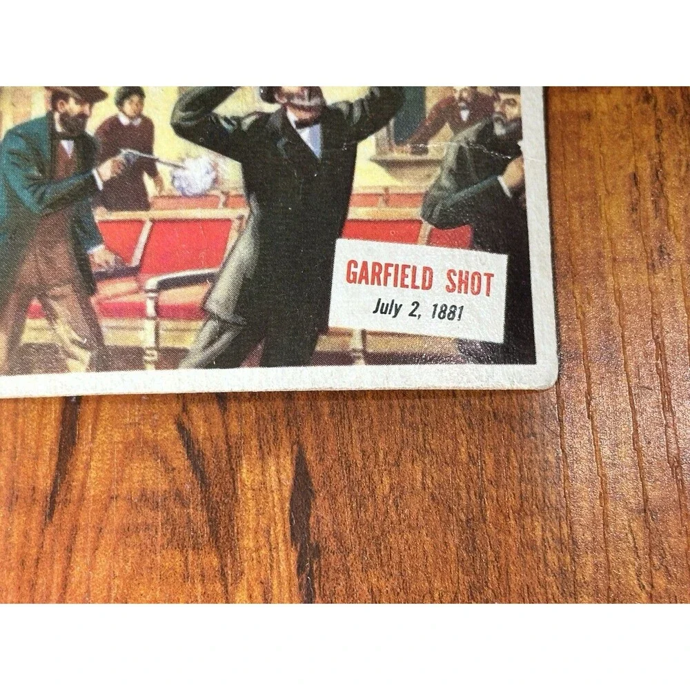 Lot of (2) 1954 Topps Scoop Scoops Garfield Shot #9 & President Lincoln Shot #6